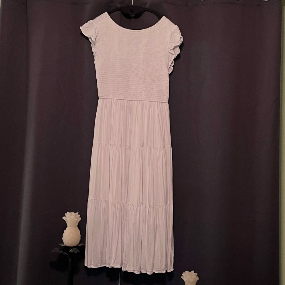 White smocked dress